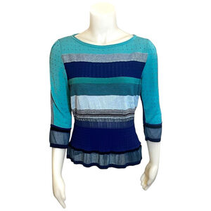 Women's Aldo Martins Luxury Knitwear Lightweight Bamboo Sweater, 8, Blue